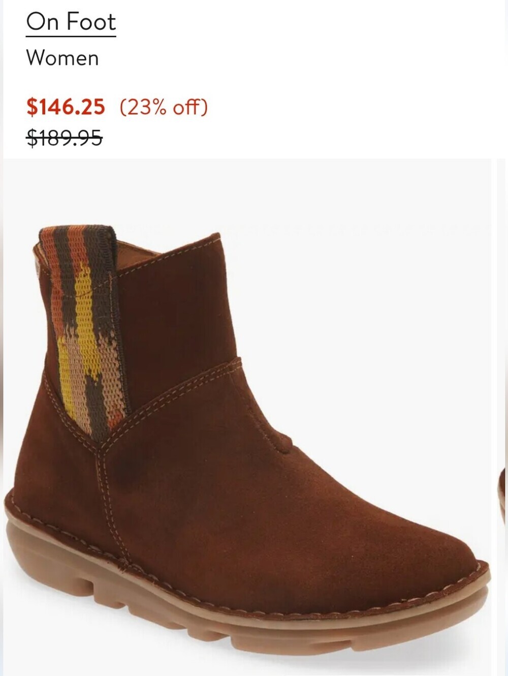 On Foot Brown Suede Ankle Boot